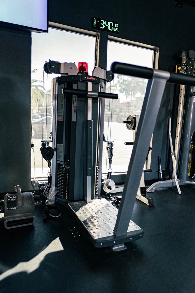 Training equipment in the private gym